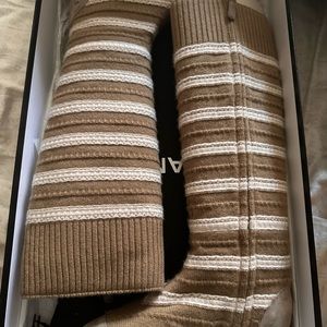 Chanel knit boots